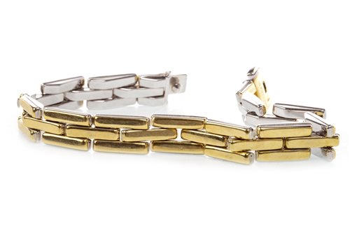 Lot 256 - A WHITE AND YELLOW METAL REVERSIBLE BRACELET BY CHIMENTO