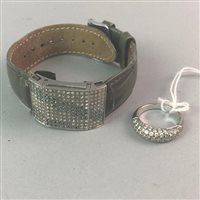 Lot 477 - A SWAROVSKI WRISTWATCH AND A SWAROVSKI RING