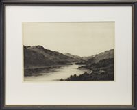 Lot 682 - LOCH LONG, AN ETCHING BY JOHNSTONE BAIRD