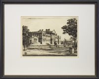 Lot 683 - KELVINSIDE ACADEMY FROM THE WEST., AN DRYPOINT BY WILFRED CRAWFORD APPLEBY