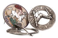 Lot 67 - THREE SILVER BROOCHES