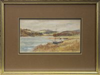 Lot 671 - KIPPFORD BY DALBEATTIE; and FIGURES ON A BEACH, A PAIR OF WATERCOLOURS BY JAMES N MCLAURIN