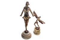 Lot 1606 - A LOT OF TWO ART DECO STYLE FIGURES