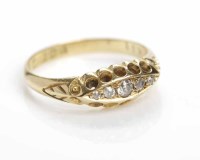 Lot 367 - EIGHTEEN CARAT GOLD VICTORIAN DIAMOND FIVE...