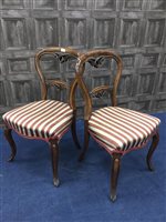 Lot 81 - A PAIR OF BALLOON BACK CHAIRS