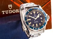 Lot 762 - Amendment- case is 40mm RARE: A TUDOR PRINCE OYSTERDATE SUBMARINER STAINLESS STEEL WRIST WATCH