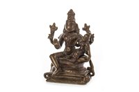 Lot 411 - AN EASTERN BRONZE FIGURE OF A DEITY