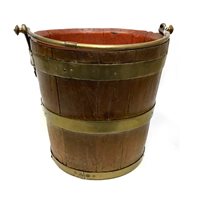 Lot 922 - AN EARLY 19TH CENTURY PEAT BUCKET