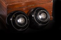 Lot 1942 - PAIR OF EARLY 20TH CENTURY PRESENTATION LAWN BOWLS