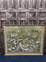 Lot 189 - A CHINESE SILK EMBROIDERY