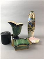 Lot 192 - A CARLTON WARE DISH AND VASE, A ROYAL WORCESTER DISH AND OTHER CERAMICS
