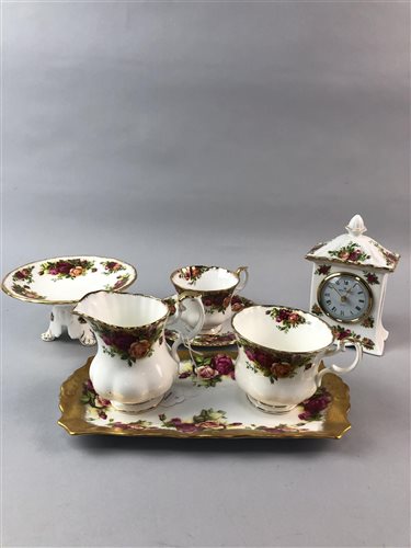 Lot 219 - A ROYAL ALBERT OLD COUNTY ROSES PART TEA SERVICE AND OTHER DECORATIVE CERAMICS