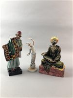 Lot 262 - A LOT OF TWO ROYAL DOULTON FIGURES AND A HUNGARIAN FIGURE