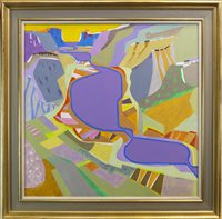 Lot 513 - AN ABSTRACT OIL, BY JAMES SPENCE