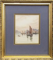 Lot 406 - A PAIR OF WATERCOLOURS DEPICTING BOATS IN HARBOUR