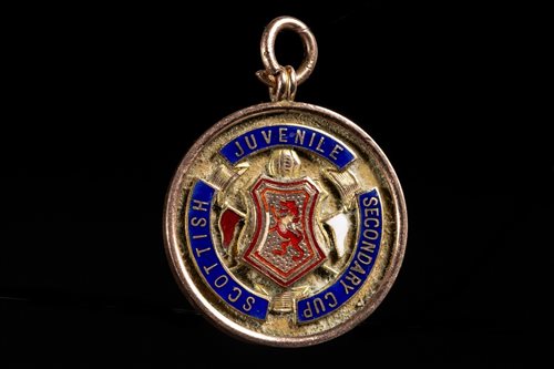 Lot 1943 - SCOTTISH JUVENILE SECONDARY CUP MEDAL WON BY BROUGHTON RANGERS