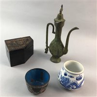 Lot 299 - A JAPANESE FIGURE AND OTHER ASIAN ITEMS
