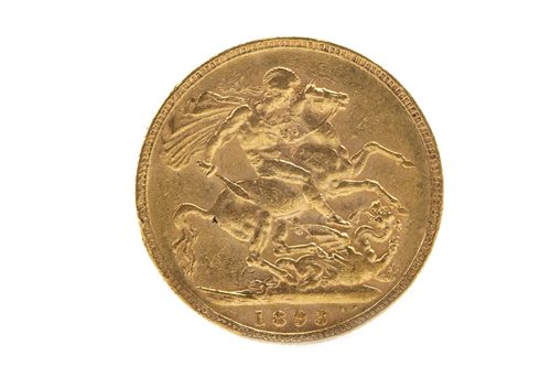 Lot 611 - A GOLD SOVEREIGN, 1893