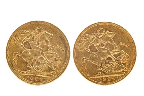 Lot 616 - TWO GOLD SOVEREIGNS, 1893 AND 1897