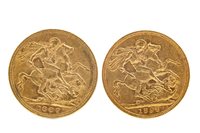Lot 616 - TWO GOLD SOVEREIGNS, 1893 AND 1897