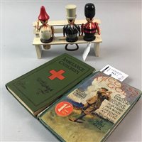 Lot 313 - A NOVELTY BOTTLE OPENING SET AND TWO VINTAGE BOOKS