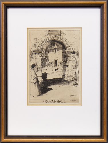 Lot 408 - PROVANHALL, A DRYPOINT BY DAVID YOUNG CAMERON