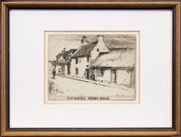 Lot 410 - OLD HOUSES, BYRES ROAD, AN ETCHING BY SIR DAVID YOUNG CAMERON