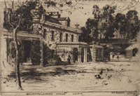 Lot 411 - HOLMFAULDEAD HOUSE, GOVAN, AN ETCHING BY SIR DAVID YOUNG CAMERON