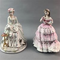 Lot 326 - TWO ROYAL WORCESTER FIGURES AND A ROYAL DOULTON FIGURE