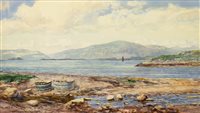 Lot 424 - THE MOUNTAINS OF MULL,  A WATERCOLOUR BY PETER MACGREGOR WILSON
