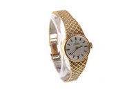 Lot 786 - A LADY'S OMEGA AUTOMATIC GOLD WATCH