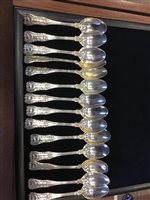 Lot 865 - A WILLIAM IV SILVER QUEEN'S PATTERN PART SUITE OF CUTLERY