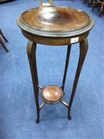 Lot 366 - A MAHOGANY PLANT STAND