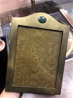 Lot 1616 - A BRASS PHOTOGRAPH FRAME AND OTHER ITEMS