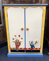 Lot 384 - A CHILDS PAINTED WARDROBE
