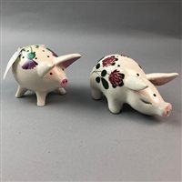 Lot 113 - TWO PLICHTA PIG FIGURES