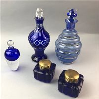 Lot 109 - A COLLECTION OF PERFUME AND OTHER BOTTLES AND STOPPERS
