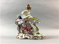 Lot 119 - A DERBY STYLE FIGURE OF A SEATED WOMAN