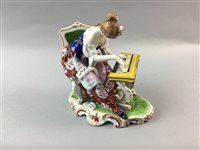 Lot 119 - A DERBY STYLE FIGURE OF A SEATED WOMAN