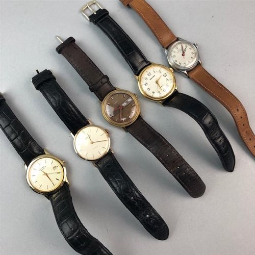 Lot 36 - A GENT'S ROTARY WRISTWATCH AND FOUR OTHERS