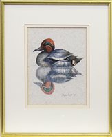 Lot 429 - DUCK, PRINT ON WOOL FIBRE BY MAGGIE RIEGLER