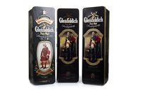 Lot 116 - THREE GLENFIDDICH SPECIAL OLD RESERVE IN HIGHLAND CLAN TINS
