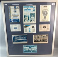 Lot 132 - A FRAMED GROUP OF VARIOUS 1960S AND 1970S FOOTBALL PROGRAMMES