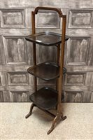 Lot 139 - A THREE TIER CAKE STAND