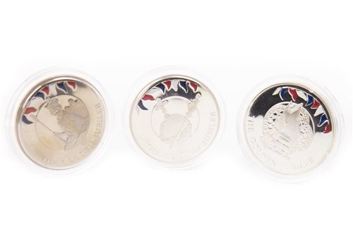 Lot 634 - THREE SILVER PROOF COINS