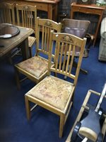 Lot 209 - A LOT OF EIGHT OAK DINING CHAIRS