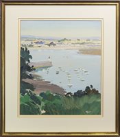 Lot 550 - THE CLYDE FROM GOUROCK , AN OIL BY NORMAN EDGAR