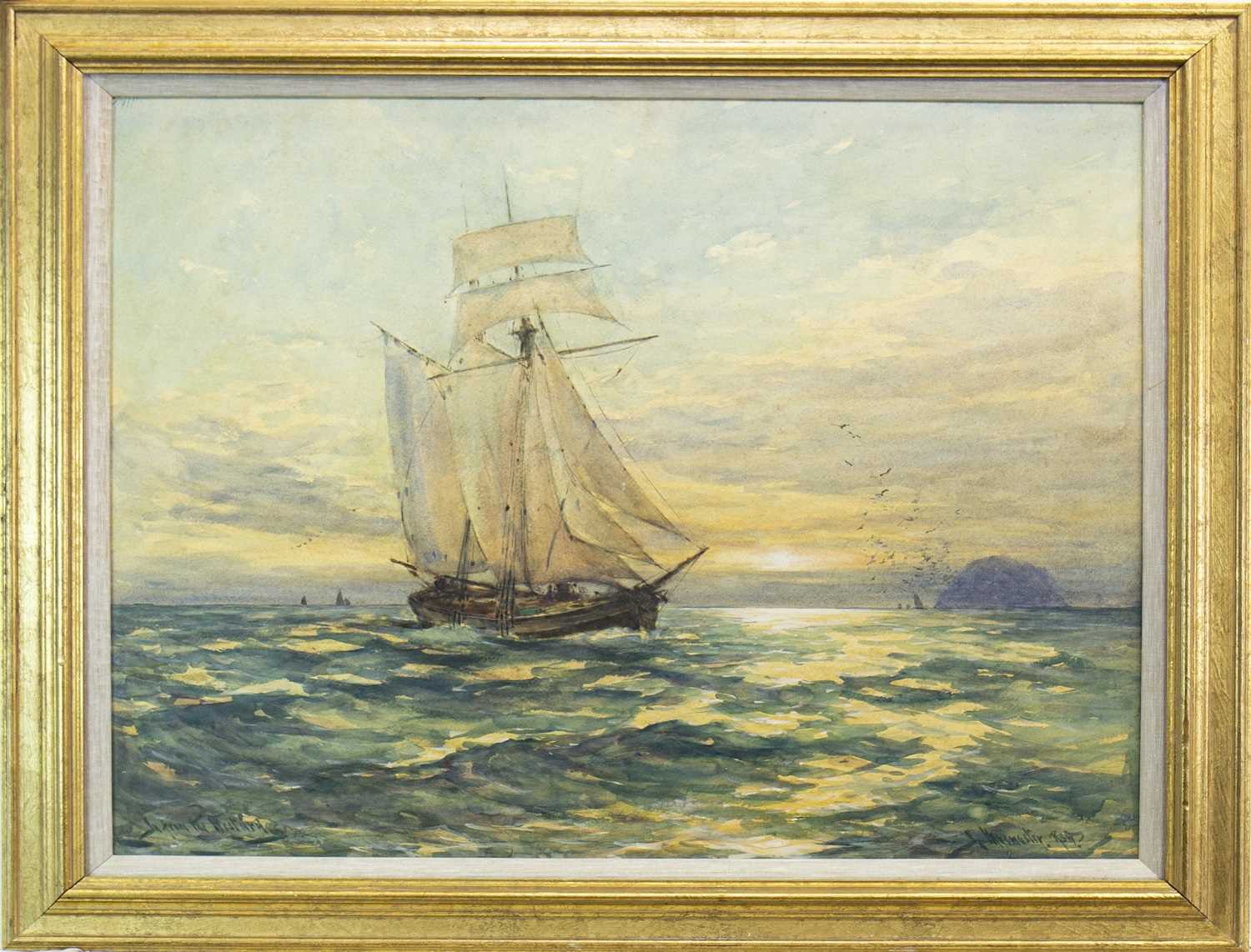 Lot 402 - IN FROM THE WESTERLY, A WATERCOLOUR BY JAMES MCMASTER