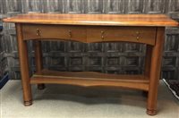 Lot 226 - A LARGE CHERRYWOOD SERVING TABLE