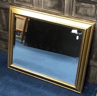 Lot 223 - A GILT FRAMED WALL MIRROR AND ANOTHER MIRROR